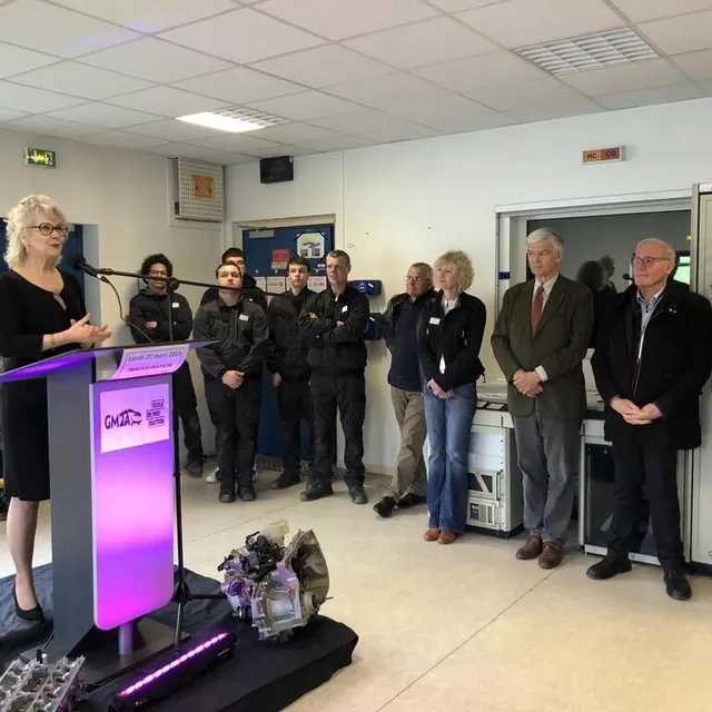 photo la sous-préfète, isabelle rioux ; le député, jérôme nury ; le vice-président d’argentan intercom chargé de l’économie, philippe toussaint, et de nombreuses personnalités ont assisté à l’inauguration de la première école de production de l’orne lundi 27 mars.  ©  ouest-france