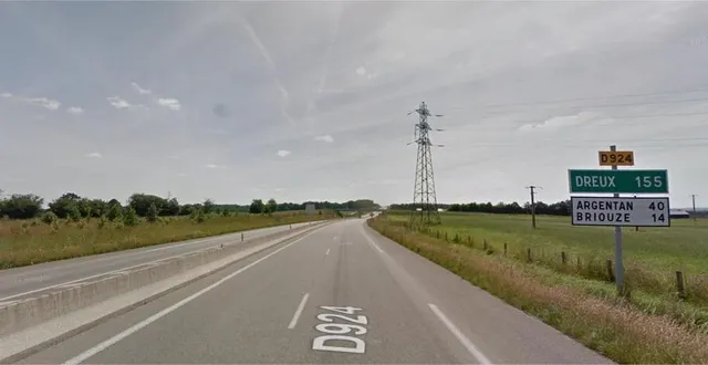 photo  les verts de l’orne opposés à la construction du dernier tronçon de la 2x2 voies flers – argentan  &copy;  google street view 