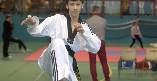 photo  taekwondoïste complet, noah garcia a déroulé sa technique pour coiffer une première couronne nationale.  &copy;  co – marie delage 