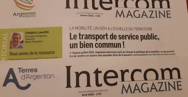 photo  terres d’argentan ou argentan intercom ? dans son édition d’avril (en bas), le mensuel de la cdc a gardé le même nom, mais son logo a déjà opté pour terres d’argentan.  &copy;  ouest-france 