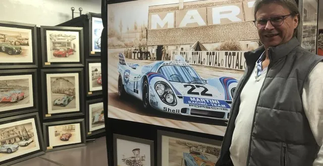 photo  françois bruère est peintre officiel des 24 heures du mans (sarthe) depuis 1996.  &copy;  ouest-france 