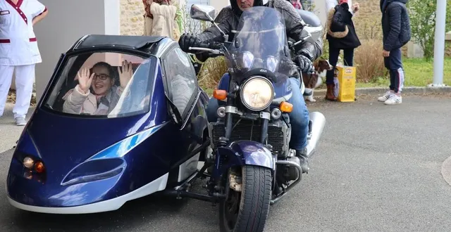 photo  les résidents du centre médico-social basile-moreau ont parcouru une boucle de 8 km à travers la campagne de précigné.  &copy;  ouest-france 