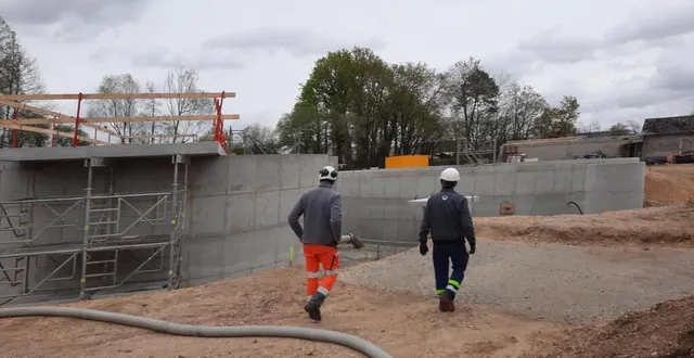 photo  l’achèvement du chantier de la nouvelle station d’épuration est le principal investissement de la commune en 2023.  &copy;  ouest-france 