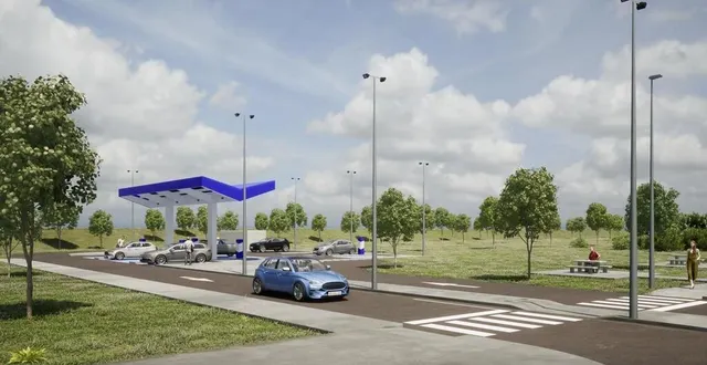 photo  le projet de future station de charges électriques zunder, près d’argentan (orne).  &copy;  dr 