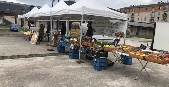 photo  trois commerçants étaient présents place saint-michel.  &copy;  ouest-france 