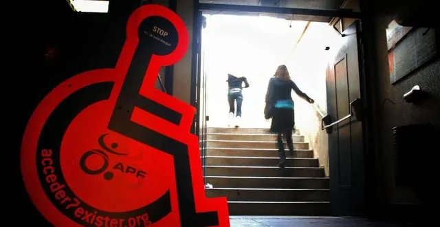 photo  l’accessibilité reste l’un des principaux combats d’apf france handicap qui fête ses 90 ans.  &copy;  afp 