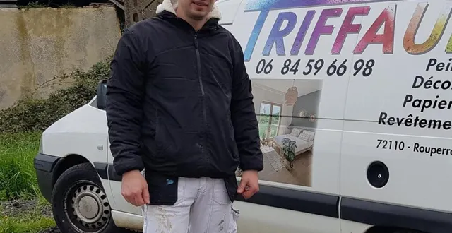 photo  mehdi triffault a franchi le pas et vient de créer son entreprise de peinture décoration et revêtements muraux et sols.  &copy;  le maine libre 