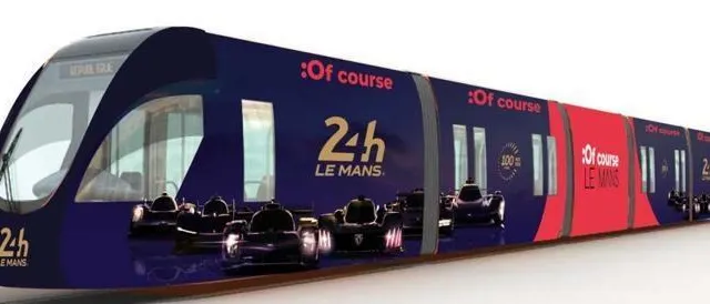 photo  le tramway sera floqué pour fêter le centenaire des 24 heures du mans.  &copy;  ville du mans 