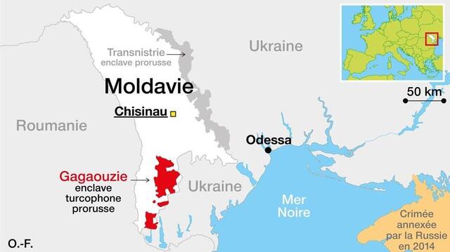 photo le territoire gagaouze s situe au sud de la moldavie.  ©  service infographie