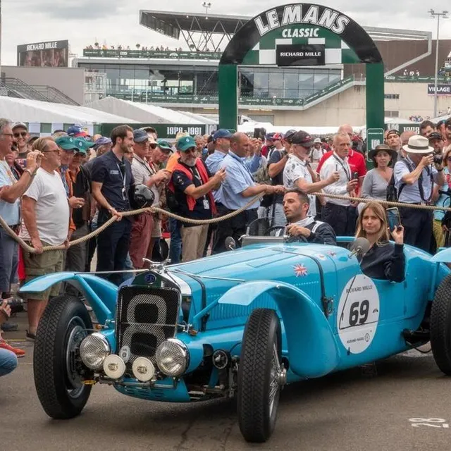 photo delage d6 3 litres de 1936 à le mans classic, en 2022.  ©  daniel fouray / ouest-france