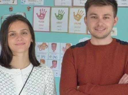 photo  alizée biré et amaury charlet, de l’école saint-joseph.  &copy;  ouest-france 