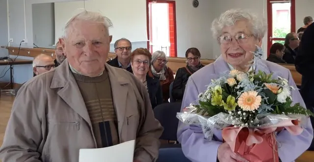 photo  le couple denis a fêté ses noces de platine.  &copy;  le maine libre 