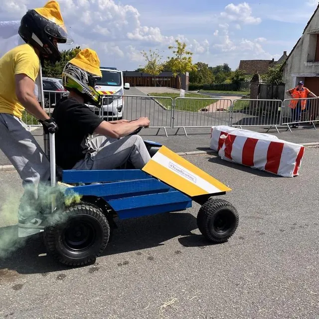 photo passage de chicane lors de la course de caisses à savon.  ©  ouest-france