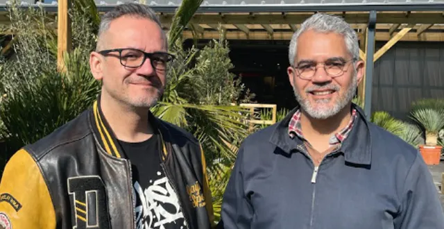photo portrait. frédéric & charles-henri rousselin, dirigeants des jardins des ardoisières, à trélazé &copy; jardins des ardoisières
