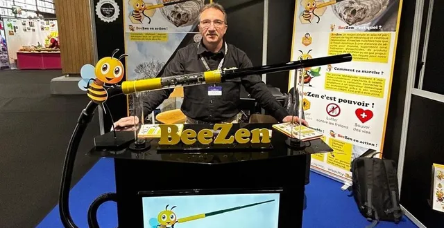 photo  manuel augusto a inventé dans sa cabane de jardin un aspirateur pour éliminer les frelons asiatiques sans s’approcher des nids, un produit qui a reçu une médaille d’or au concours lépine 2023.  &copy;  beezen 