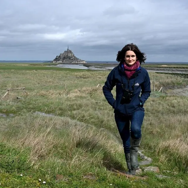 Audrey Hemon, responsable environnement à l’établissement public national du Mont-Saint-Michel pendant une grande marée. Marc Ollivier/Ouest-France photo audrey hemon, responsable environnement à l’établissement public national du mont-saint-michel pendant une grande marée. © marc ollivier/ouest-france