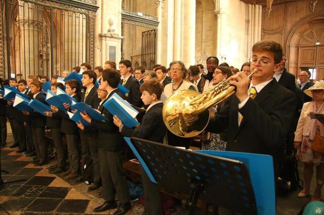 photo une cinquantaine de choristes de l’académie musicale de liesse, à précigné, ont interprété des psaumes?. © ouest-france