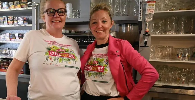 photo  sandrine le gall et julie fouquenant du bar de l’isle à pont-d’ouilly (calvados) explique que la fréquentation de leur bar a été légèrement en hausse cette grâce aux extraverties.  &copy;  ouest-france 