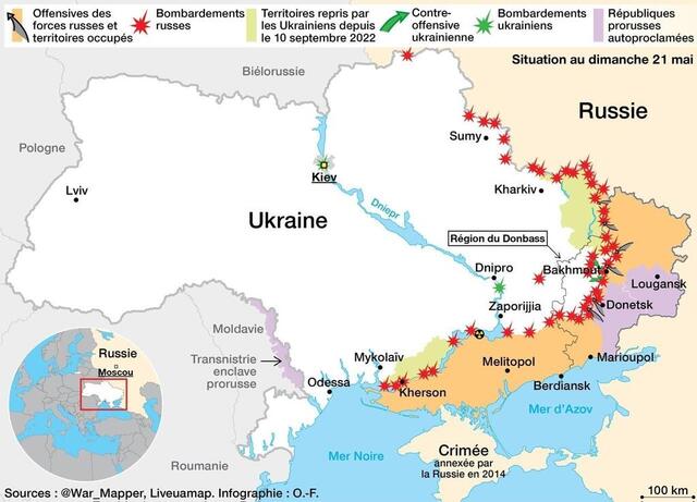 CARTE. Guerre En Ukraine : La Situation à Bakhmout, Zelensky Quitte Le ...