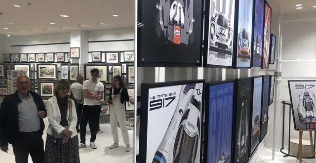 photo  l’exposition géante est visible dans la galerie auchan. elle le sera jusqu’à samedi 27 mai.  &copy;  photo le maine libre 