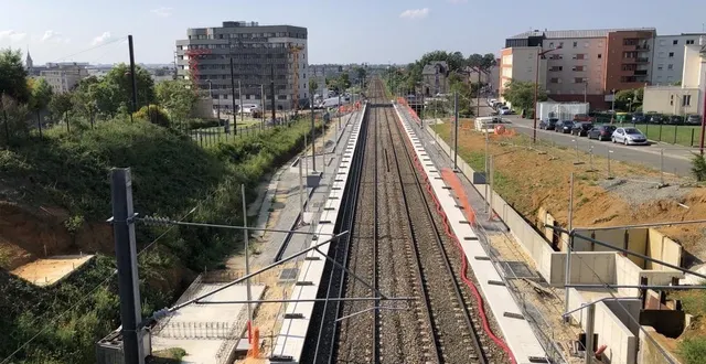 photo  la future halte ferroviaire le mans hôpital – université sera équipée de quais de 162 mètres de long, actuellement en travaux.  &copy;   photo le maine libre 