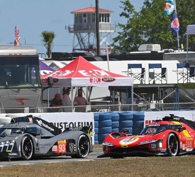 photo la peugeot 9x8 et la ferrari 499p.  ©  franck dubray / ouest france