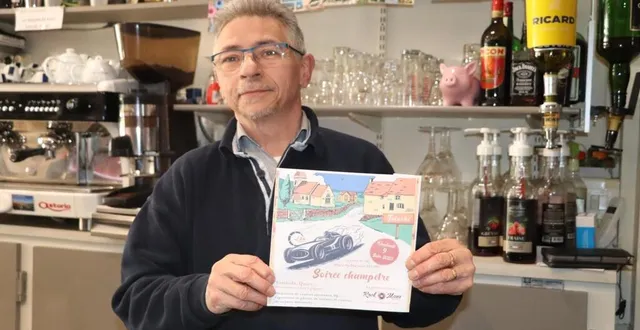 photo  bruno casant, du bar-tabac presse l’estaminet, organise une soirée en plein air avec repas, à l’occasion des 24 heures.  &copy;  ouest-france 