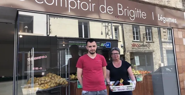 photo  sébastien berger et christine amiot, gérant et salariée, ont ouvert le comptoir de brigitte.  &copy;  ouest-france 