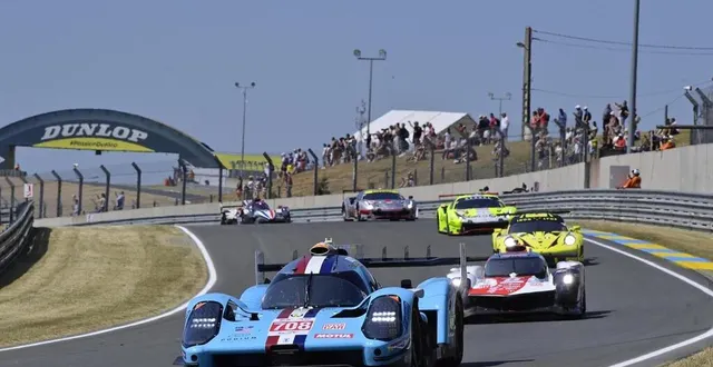photo  ? la glickenhaus de romain dumas, lors de la journée test, ce dimanche 4 juin 2023.  &copy;  vincent michel / ouest france 