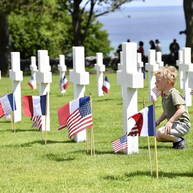 photo de nombreux visiteurs sont attendus au cimetière militaire américain de colleville-sur-mer (calvados), à l’occasion du 79e anniversaire du débarquement en normandie.  ©  thomas brégardis / archives ouest-france