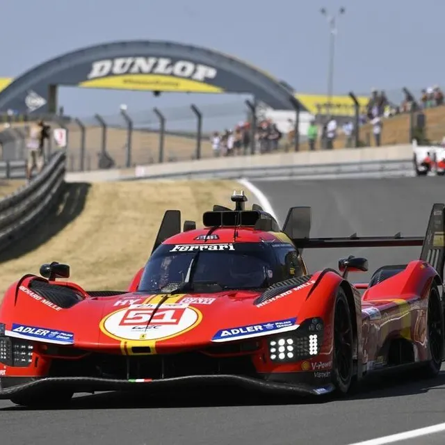 photo ferrari domine la journée test au mans. l’écurie italienne a été la plus performante, mardi 6 juin 2023, au cours des essais libres. la ferrari n° 51 a signé le meilleur temps.  ©  vincent michel / ouest-france