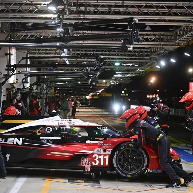 photo le centenaire des 24 heures du mans essais  cadillac v-series rh / action express pilotée lm311 par jack aitken – pipo derani – alexander sims.  ©  franck dubray / ouest france