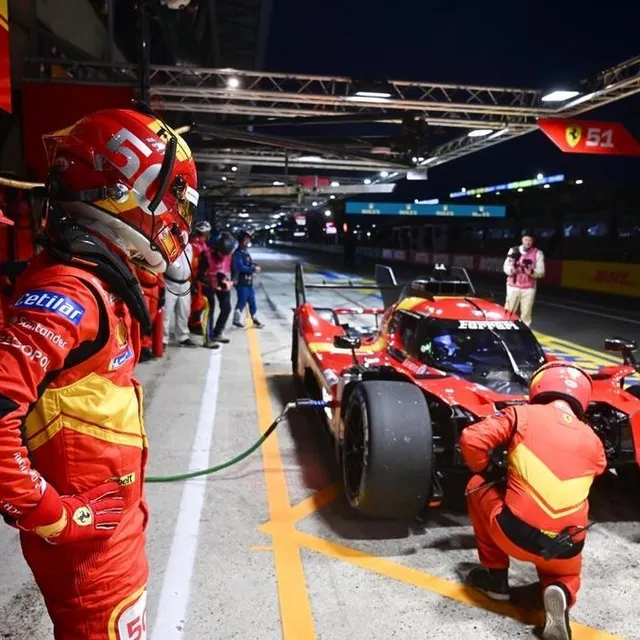 photo essais  ferrari 499 p / ferrari af corse n°50 pilotée par antonio fuoco – miguel molina – nicklas nielsen.  ©  franck dubray / ouest france