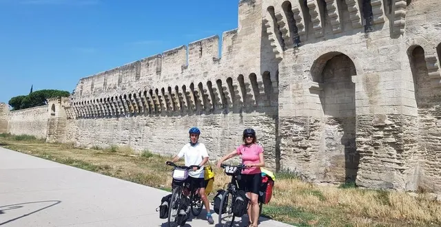 photo  les saboliens bruno et martine hurel ont parcouru 815 km sur la viarhôna, pour l’édition 2023 de « mai à vélo ».  &copy;  aime/ bruno et martine hurel 