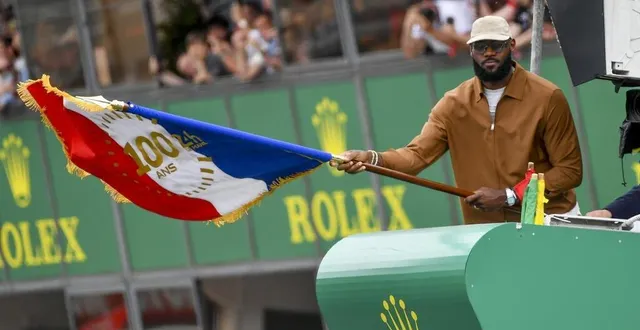 photo  lebron james a donné le départ du centenaire des 24 heures du mans ce samedi 10 juin 2023.  &copy;  photo le maine libre yvon loué 