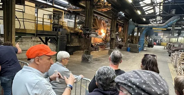 photo  à sablé-sur-sarthe, les proches des 135 salariés et collaborateurs de la fonderie grandry technicast ont été invités à des visites pour le 175e anniversaire de l’entreprise.  &copy;  ouest-france 