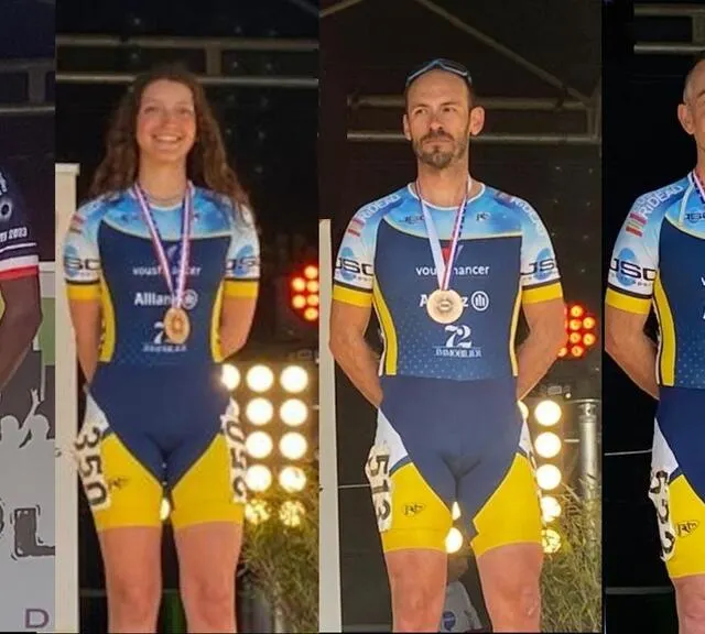 photo la section roller des jeunesses sportives a ramené cinq médailles du championnat de france sur route aux herbiers (vendée). stael galonde (à gauche) est champion de france cadet au 100 m. en junior, kassandra guays stutz, obtient l’argent au 10 000 m à points et le bronze au 15 000 m élimination. en vétéran, rémy vignat gagne le bronze au 10 000 m en ligne, comme emmanuel sallé au 1 000 m.  ©  patrick rousson jsc roller
