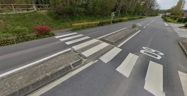 photo  le drame s’est produit dans la rue de chartrage, à mortagne-au-perche, au niveau de ce passage piéton.  &copy;  google street view 