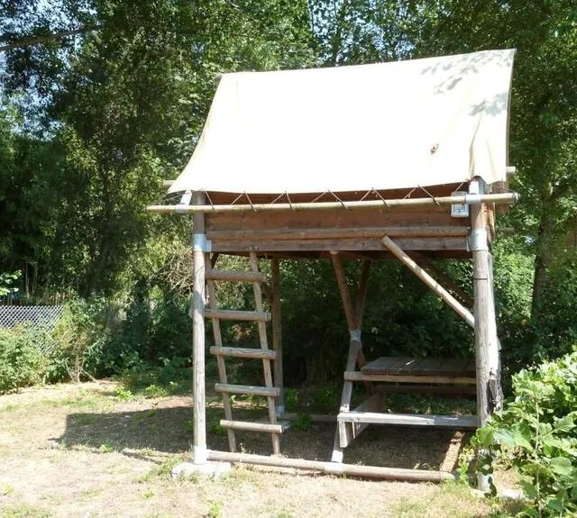 photo l’une des deux tentes bivouacs du camping, un des nouveaux hébergements installés en 2023.  ©  ouest-france