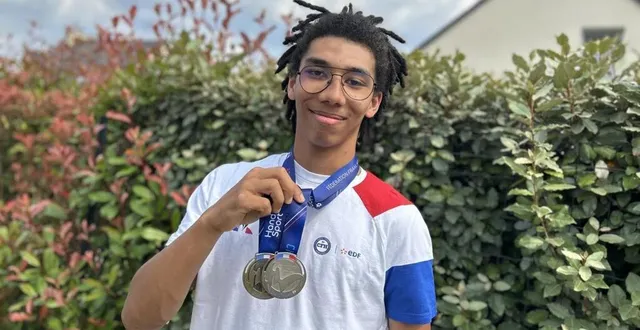photo  à 16 ans, helliot lamago-poirrier a raflé plusieurs médailles lors de compétitions handisports d’athlétisme.  &copy;  ouest-france 