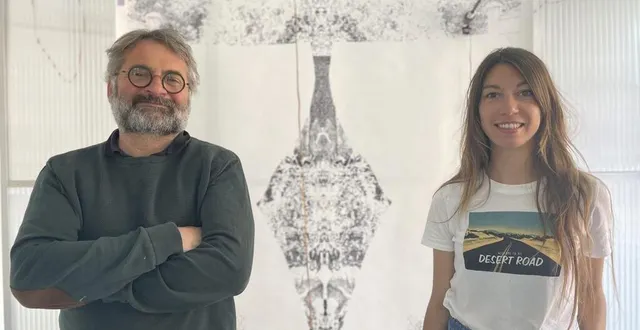 photo  jérôme letinturier, directeur et ophélie sicot, médiatrice culturelle de 2angles à flers, dans l’orne.  &copy;  ouest-france 