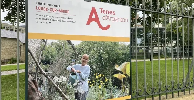 photo  terres d’argentan (marque territoriale de l’intercommunalité d’argentan) s’affiche sur les grilles de la médiathèque intercommunale.  &copy;  ouest-france 