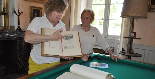 photo  nathalie le brethon et hélène du peyroux font visiter le château de dobert, à avoise.  &copy;  photo archives le maine libre 
