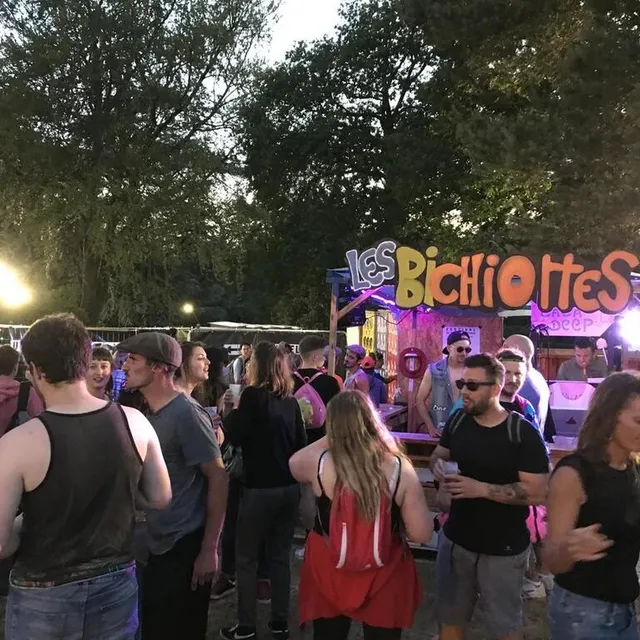 photo les festivaliers qui ne trouvent pas leur compte en termes de groupe entre ludwig von 88 ou mass hysteria, ce vendredi 23 juin 2023, se sont déhanchés devant l’enceinte des bichiottes du festival les bichoiseries, dans l’orne.  ©  ouest-france