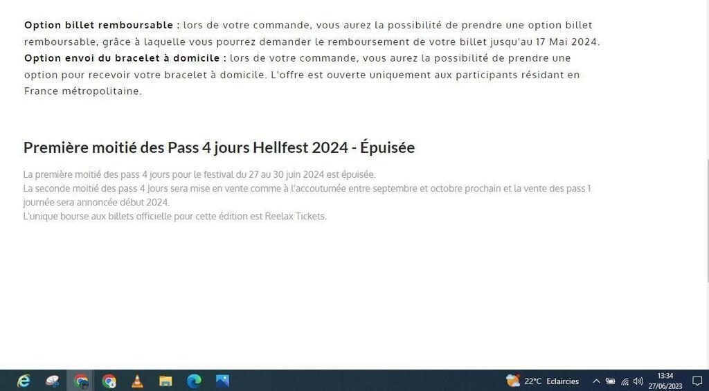 Hellfest. 130 000 personnes connectées pour acheter le pass 4 jours de l’édition 2024 ! Les