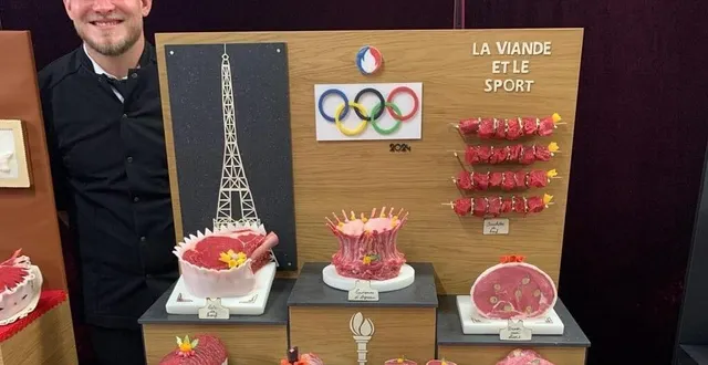 photo  l’œuvre de jean-charles beunier a été réalisée sur le thème imposé de « la viande et le sport ».  &copy;  dr 