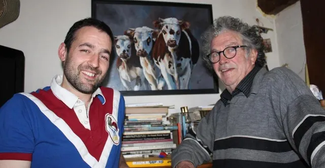 photo  florent enjalbert, éleveur, et raymond dupont, cheville ouvrière passionnée, seront sur le pont au national normand qui aura lieu les samedi 1er et dimanche 2 juillet 2023, au haras du pin.  &copy;  ouest-france 