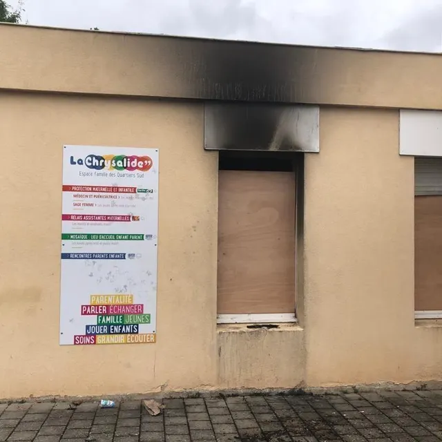photo l'espace famille la chrysalide, dans le quartier des glonnières, a été endommagé.  ©  le maine libre