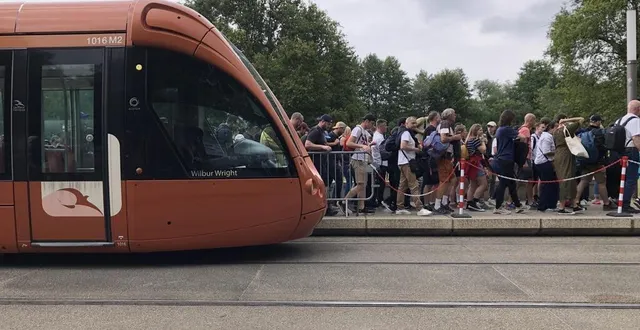 photo  la setram promet un tram toutes les 3 minutes entre préfecture et antarès vendredi 30 juin 2023.  &copy;  archives  maine libre 
