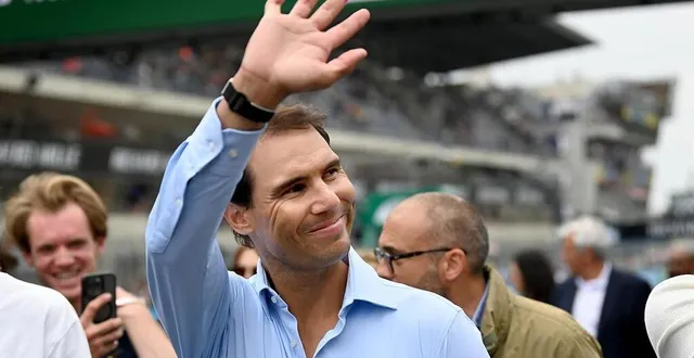photo  rafael nadal, le tennisman est au mans ce samedi 1er juillet 2023 pour la onzième édition du mans classic. il a donné le départ de little big mans à 16 h 30 avec didier drogba, légende du football.  &copy;  marc ollivier/ouest-france 